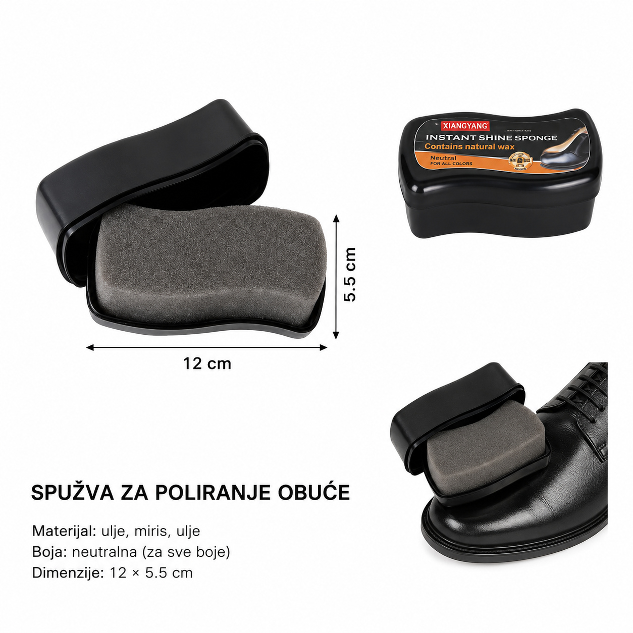 KMT Sunđer brisač za cipele sa uljem, providne boje 2208395