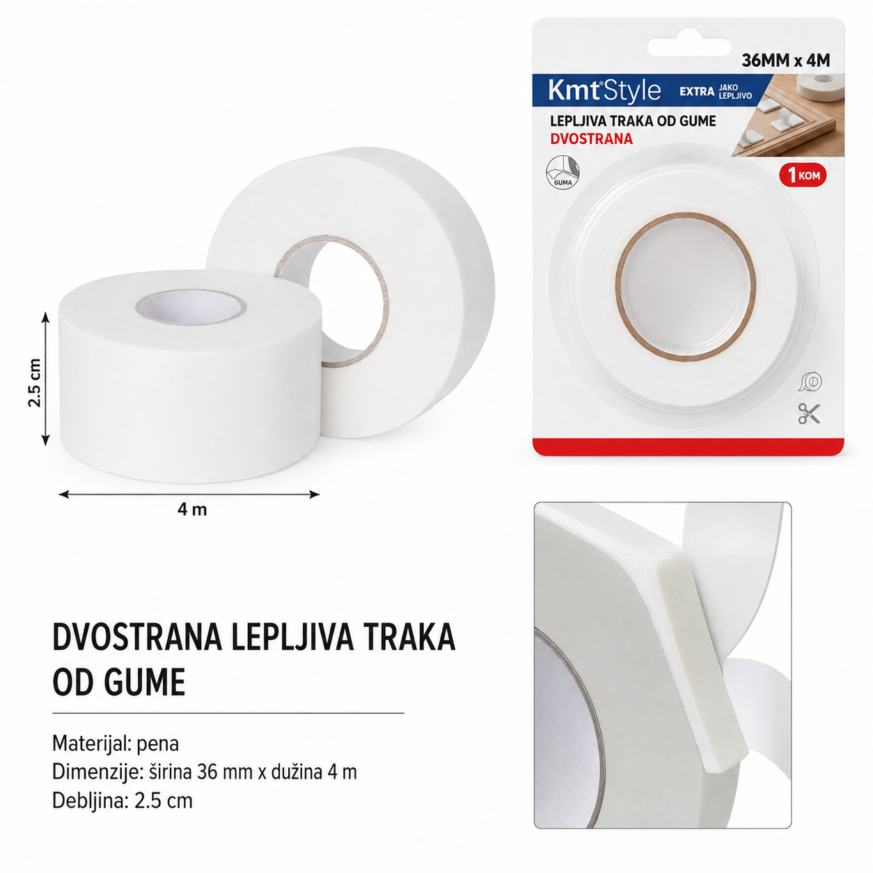 KMT Penasta dvostrana traka 2208519