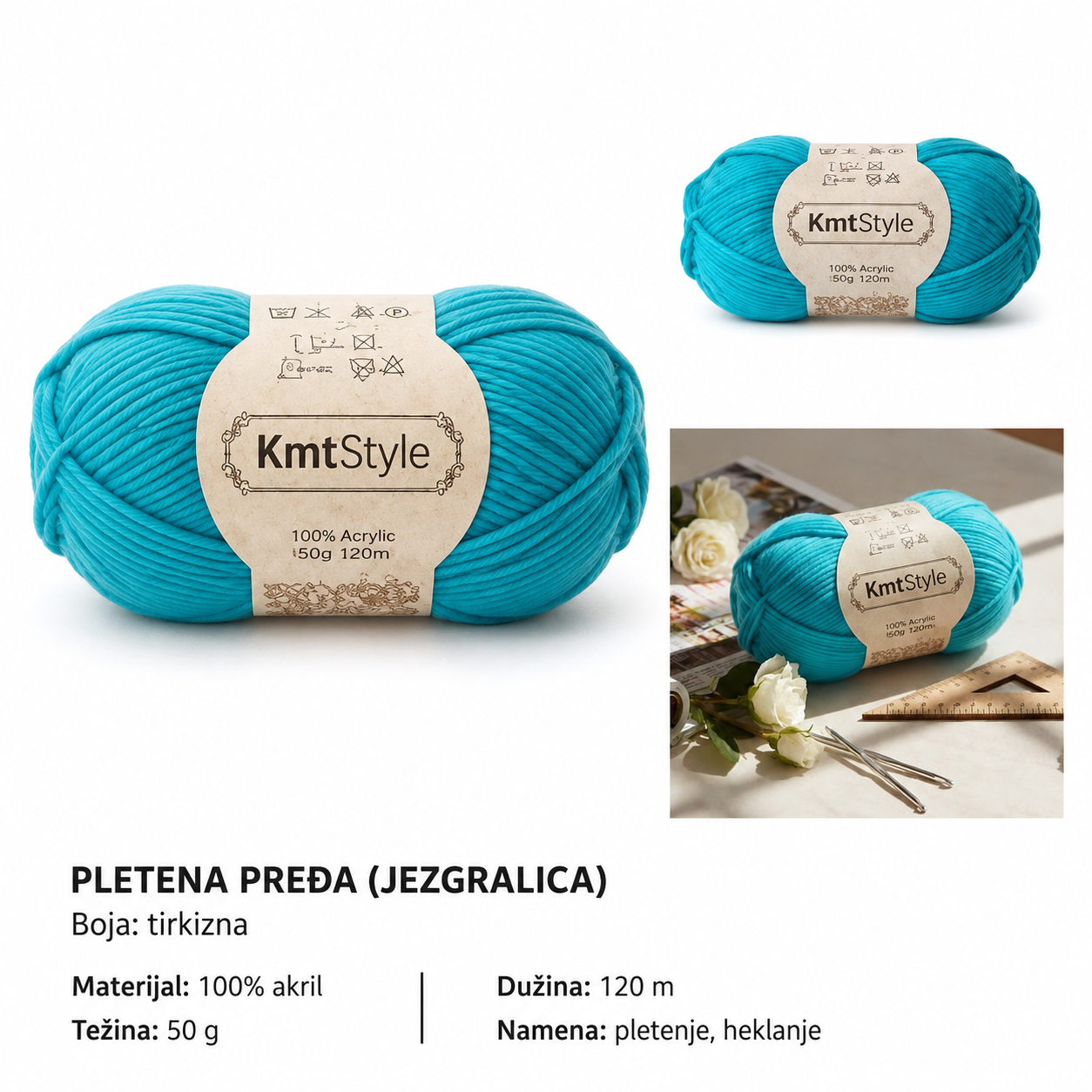 KMT Plišanasto predivo za bebe, tirkizno plavo 2208741