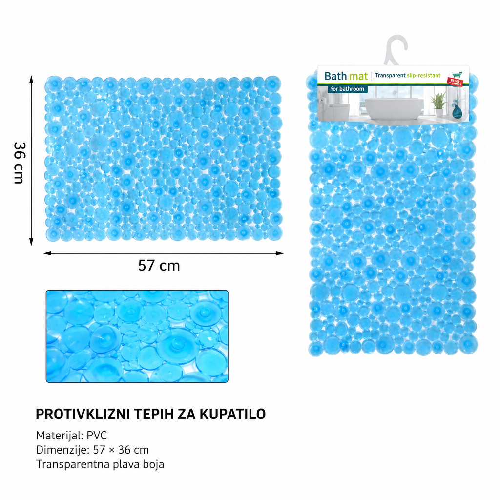 KMT Providna plava prostirka za kupanje na točkice 2208806