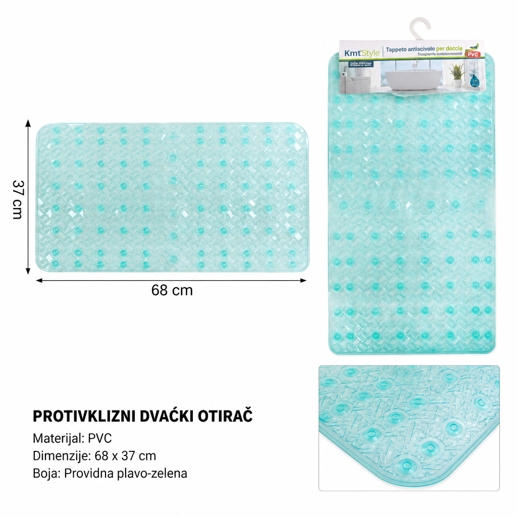 KMT Zelena tkanina prostirka za kadu 2208827
