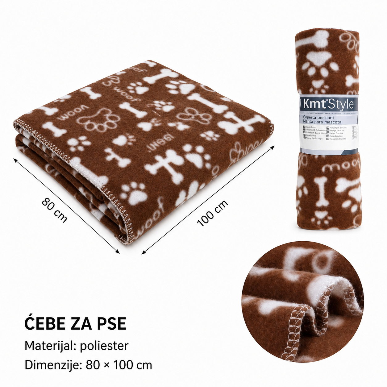 KMT Štampano ćebe za psa od mrežastog materijala 2303550