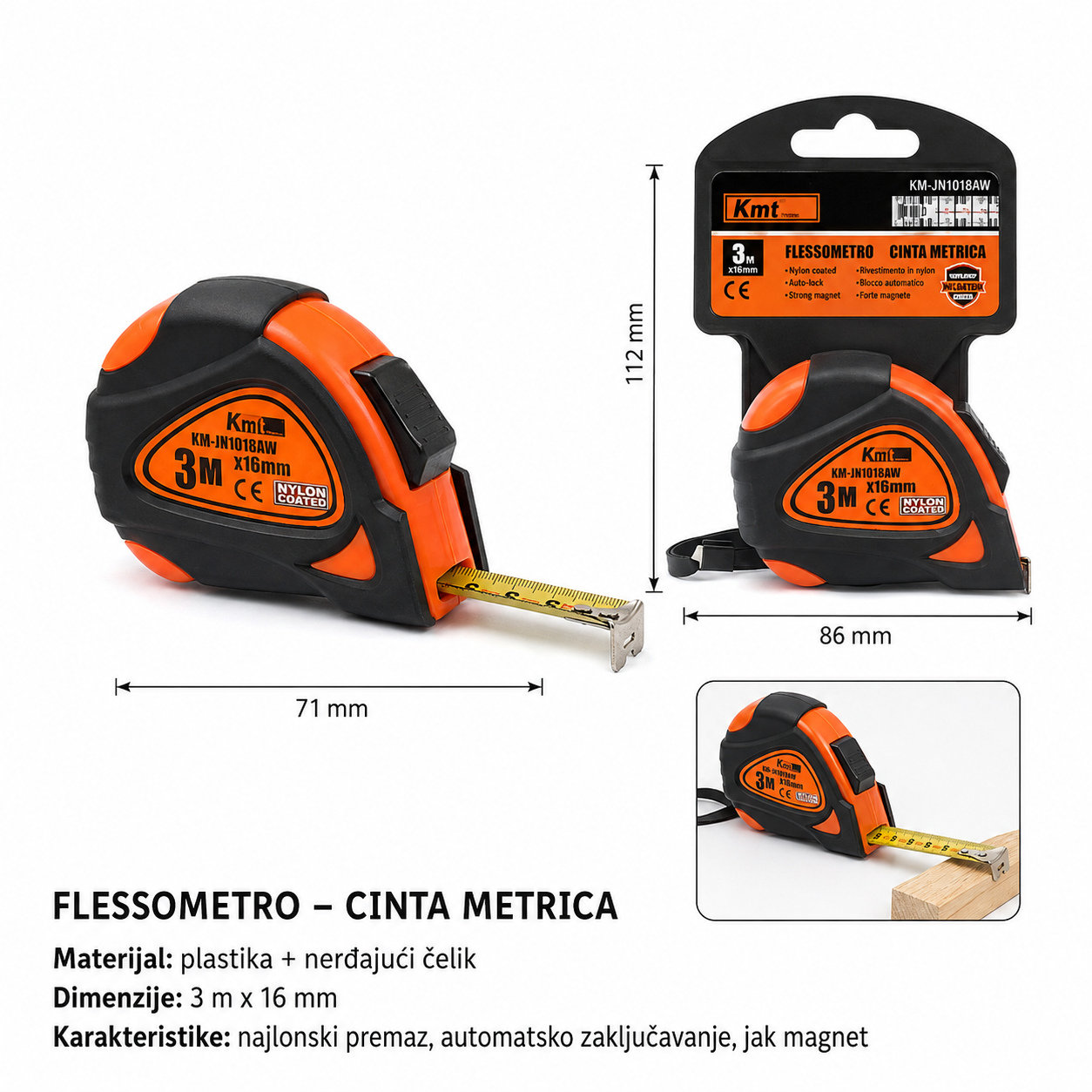 KMT 018A gumirana traka za merenje 2308910
