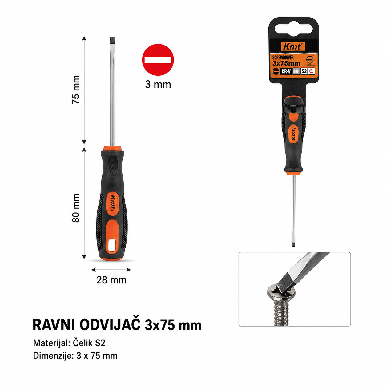 KMT Odvijač sa ručkom za masažu 2308927