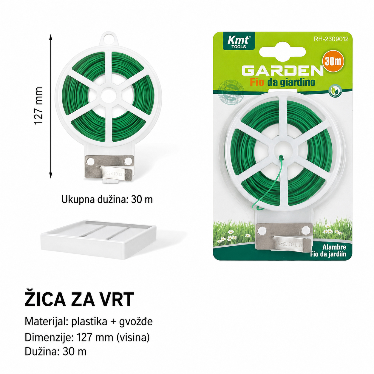 KMT Žica za baštenske vezice zelena 2309012