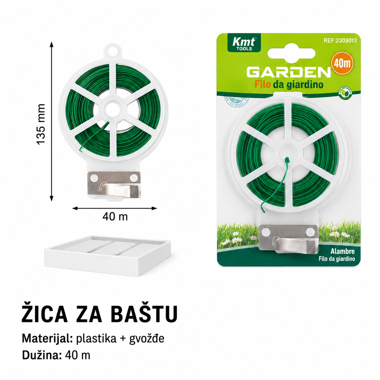 KMT Žica za baštenske vezice zelena 2309013