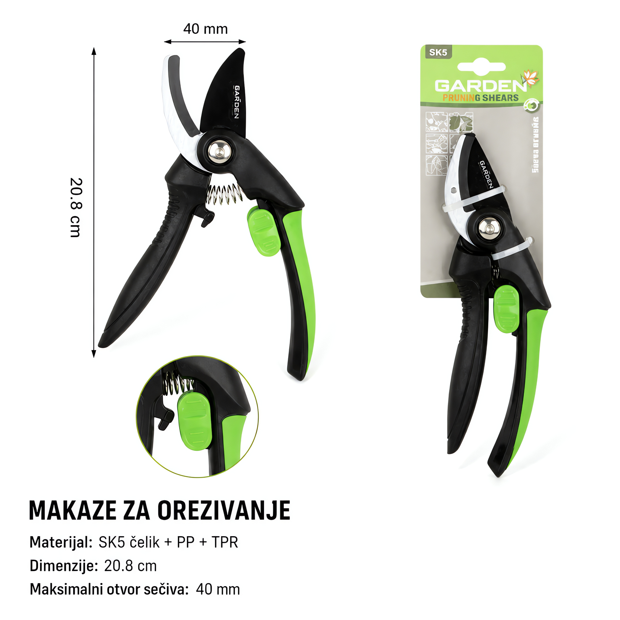 KMT Makaze za orezivanje sa sigurnosnom bravom 2315009
