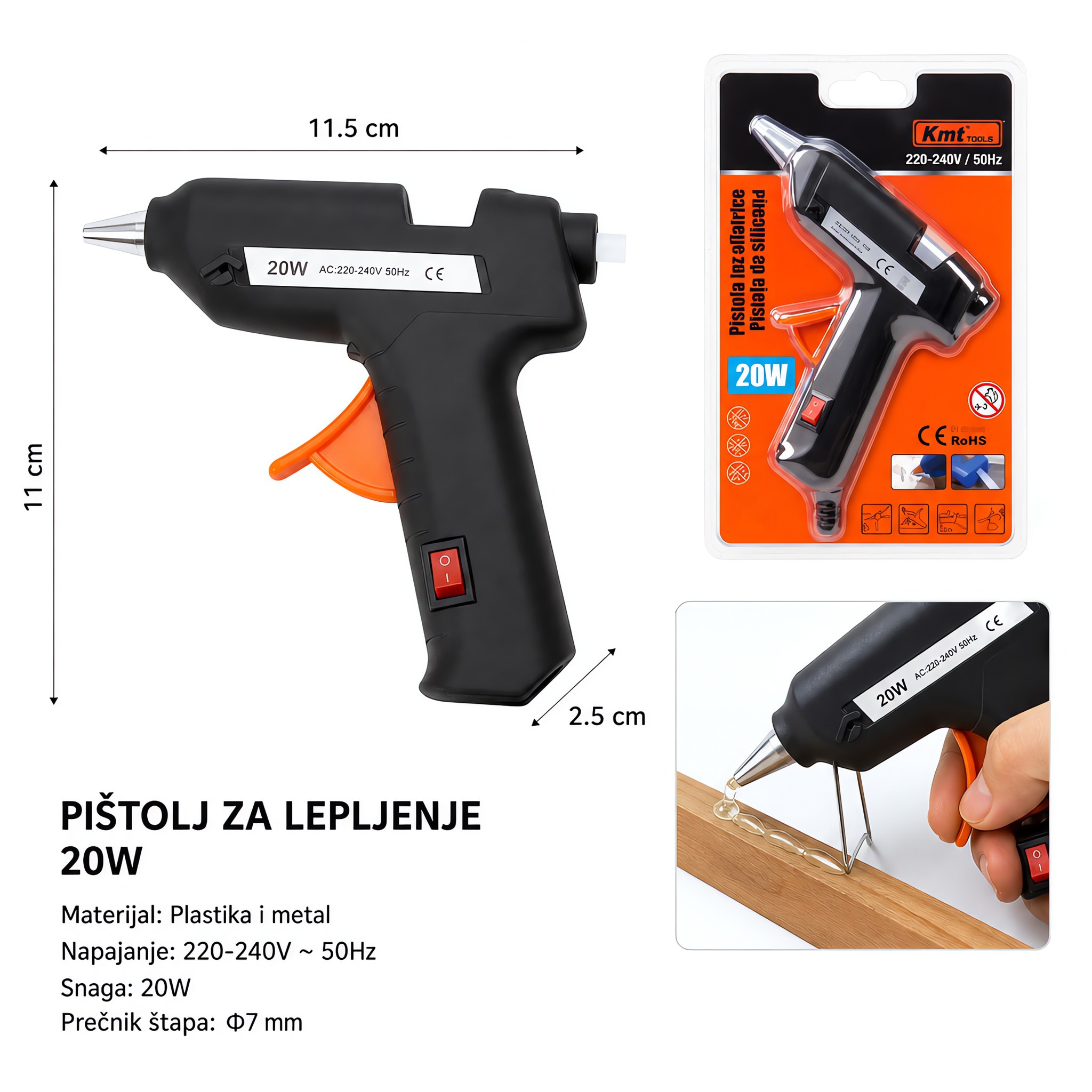 KMT 3 7v pištolj za otvora produžni razvodnik 2318385