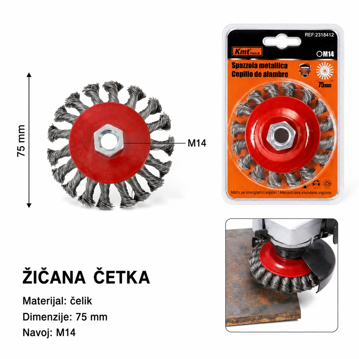 KMT Upletena žičana disk četka 2318412