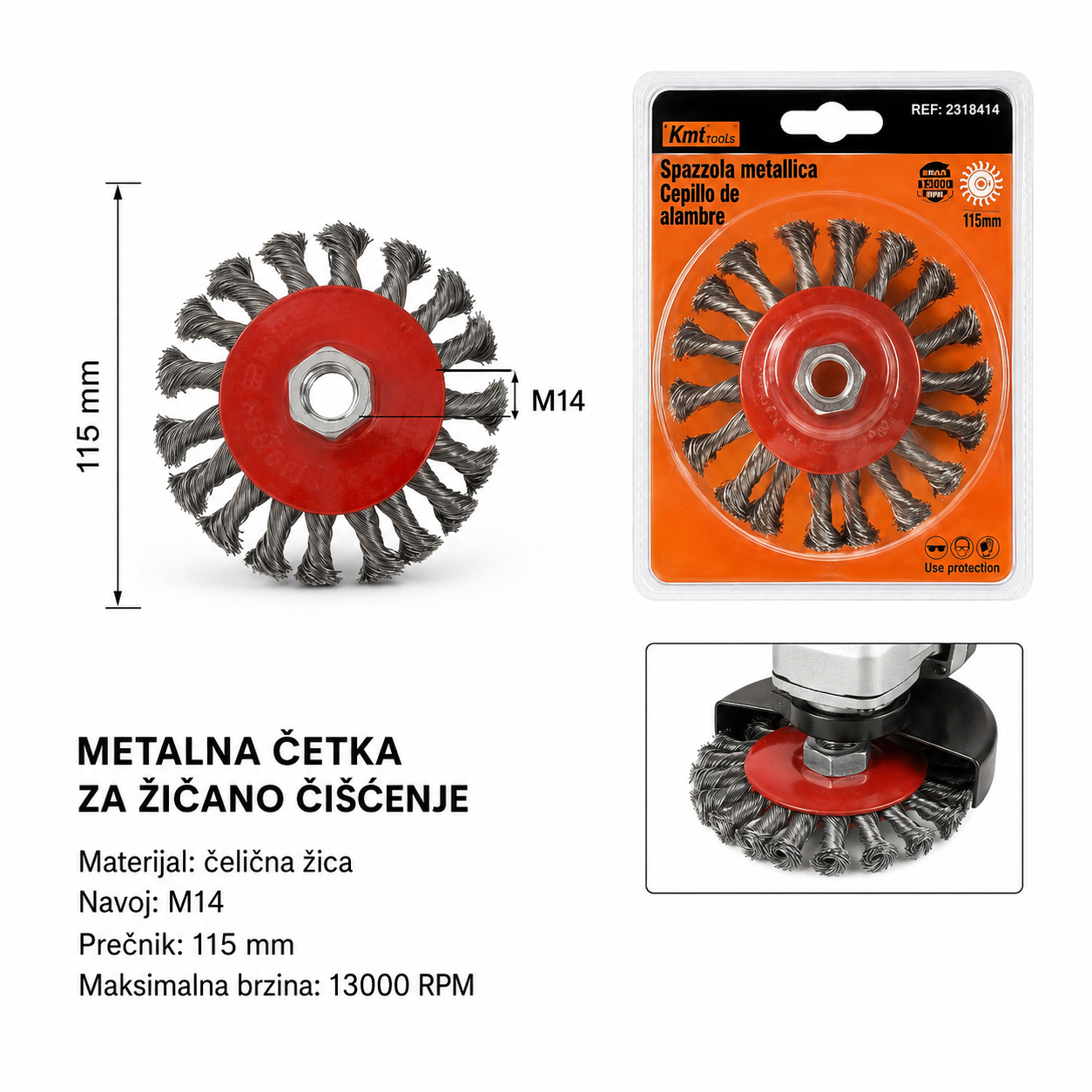 KMT Upletena žičana disk četka 2318414