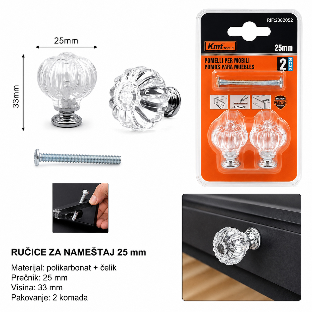 KMT Akrilna ručka tipa fenjera 2382052