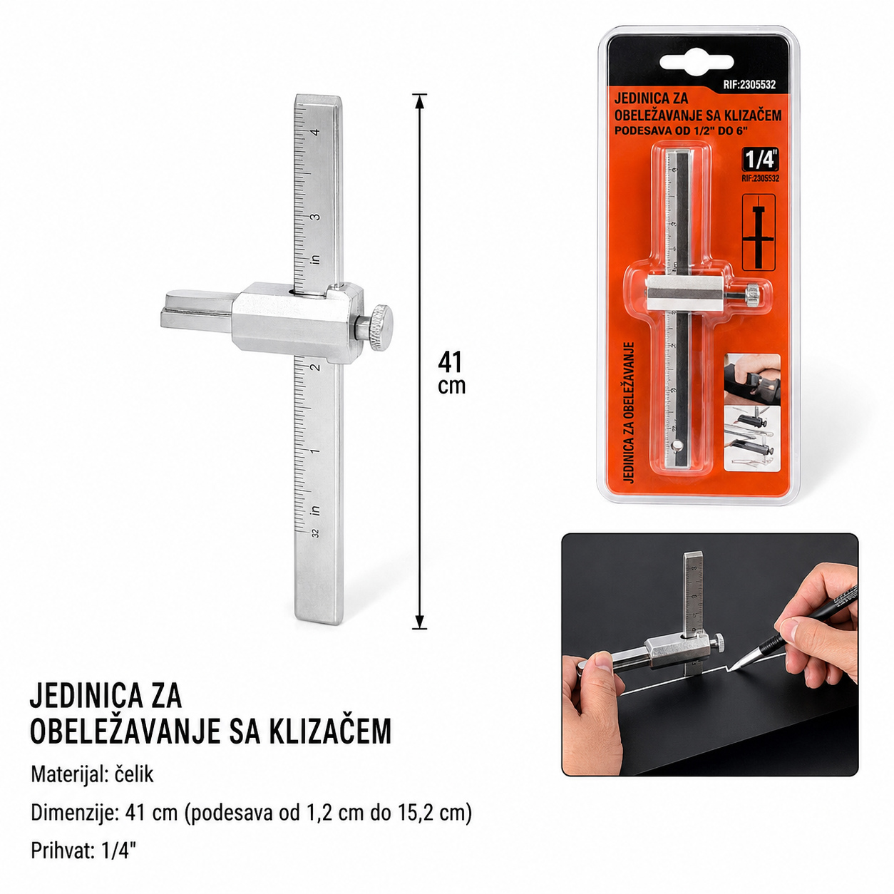KMT Klizni štap 1/4 2385532
