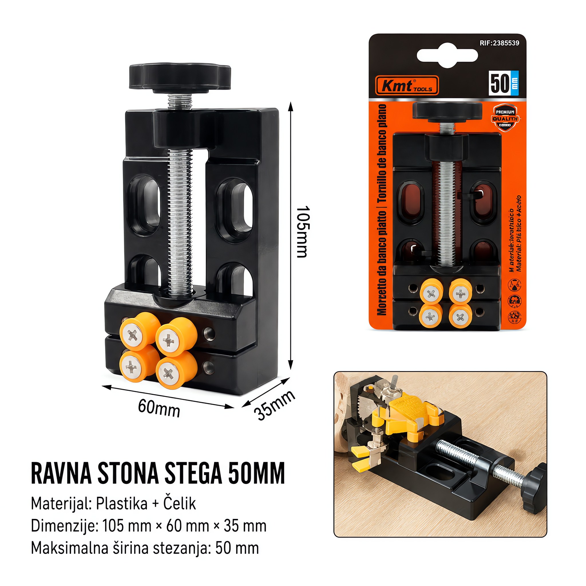 KMT Klešta sa ravnim nosom 2385539-A