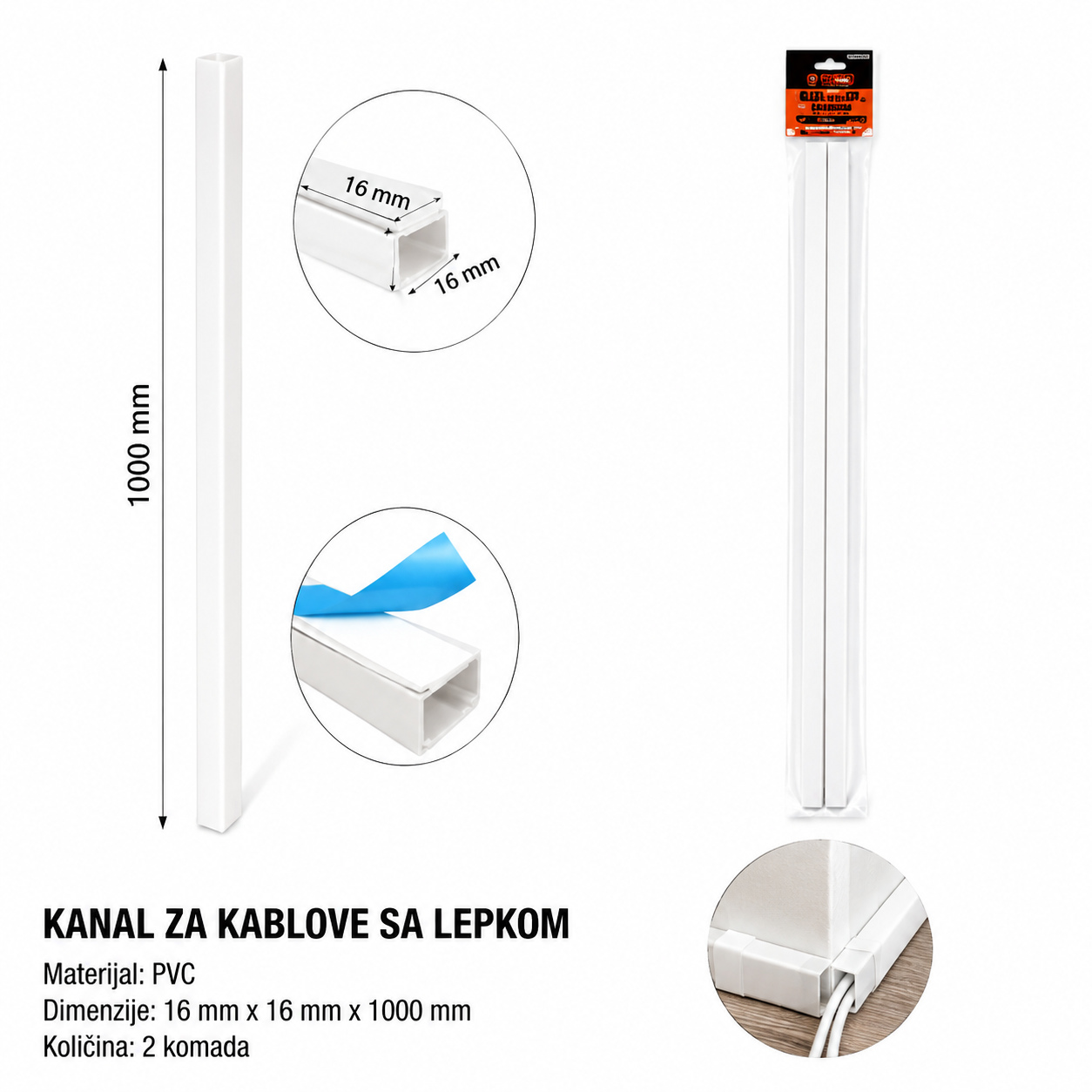 KMT Utičnica sa lepljivom podlogom 2385600