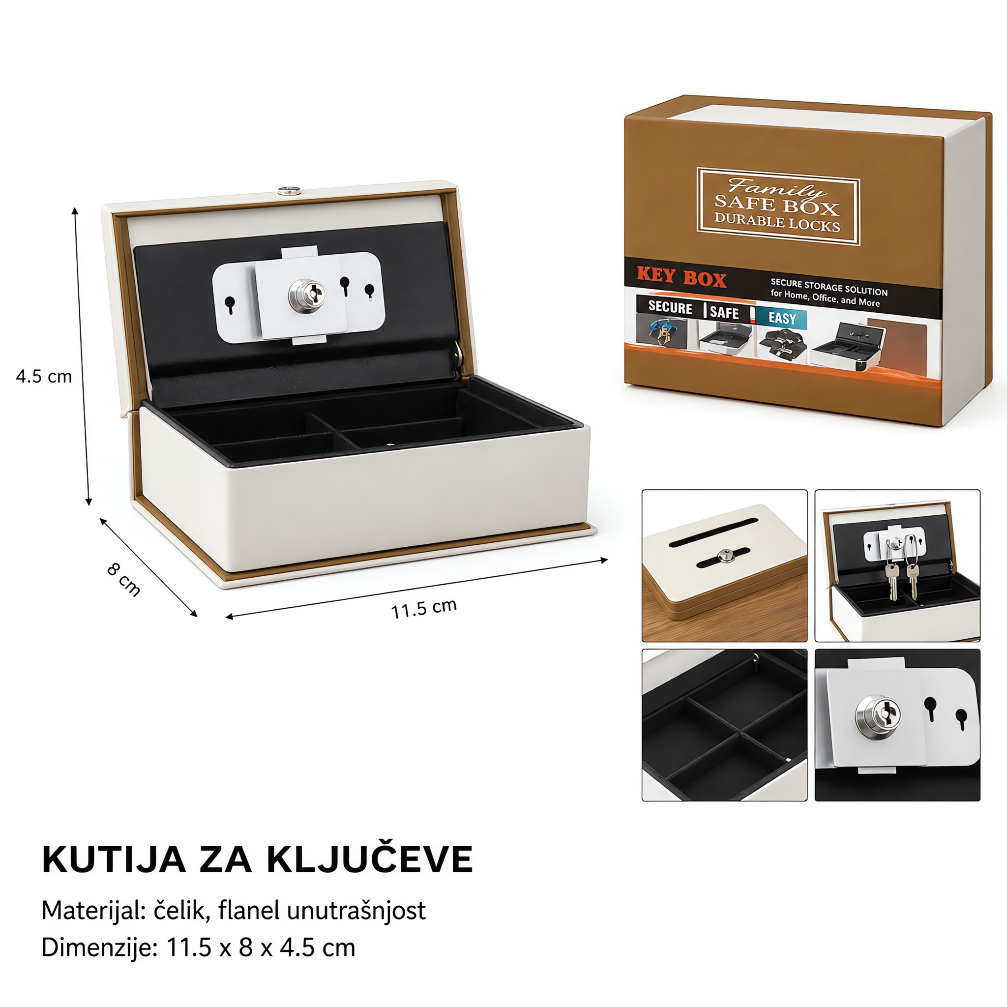 KMT Mini kasica za knjige na novčić braon 2385758