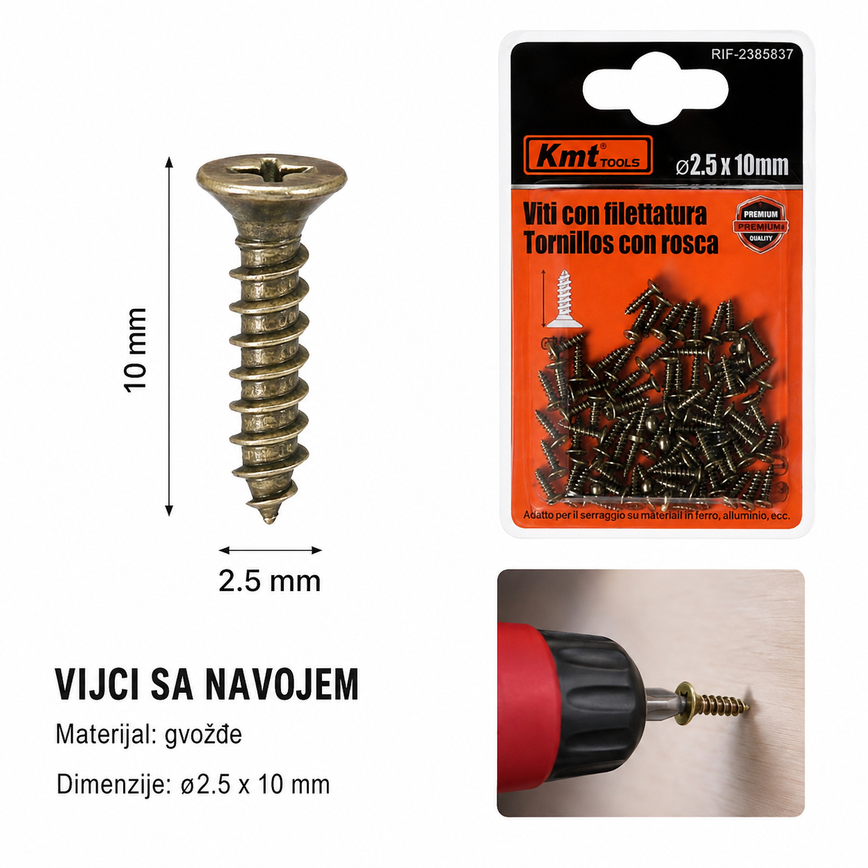KMT Bronzani krst samourezujući ekseri 2385837
