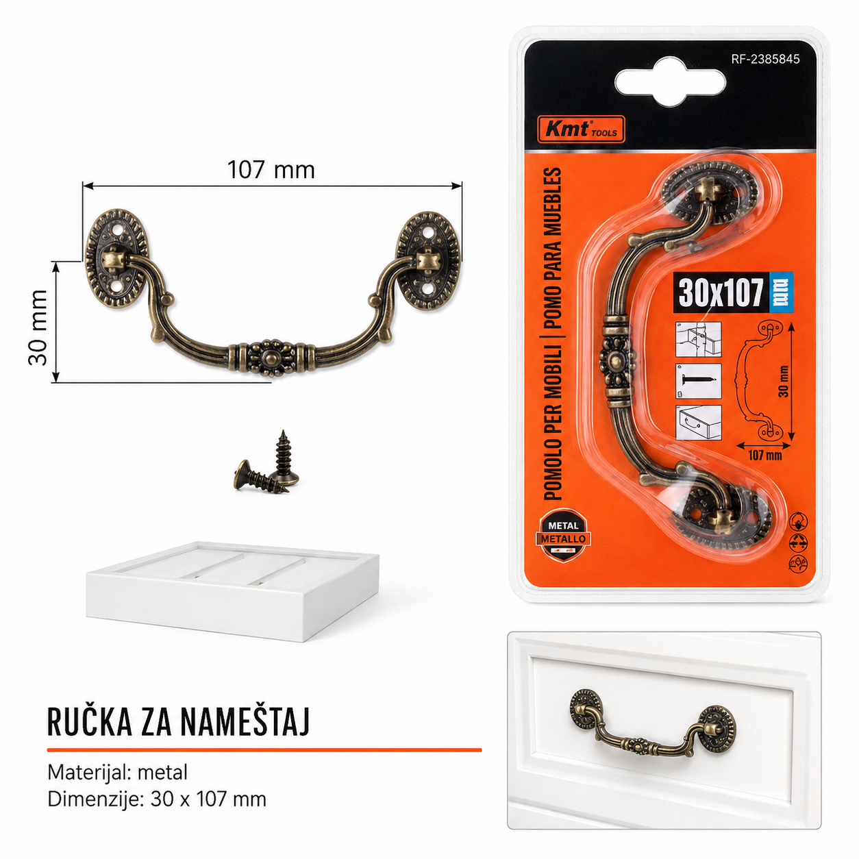 KMT Starinska bronzana ručka 2385845