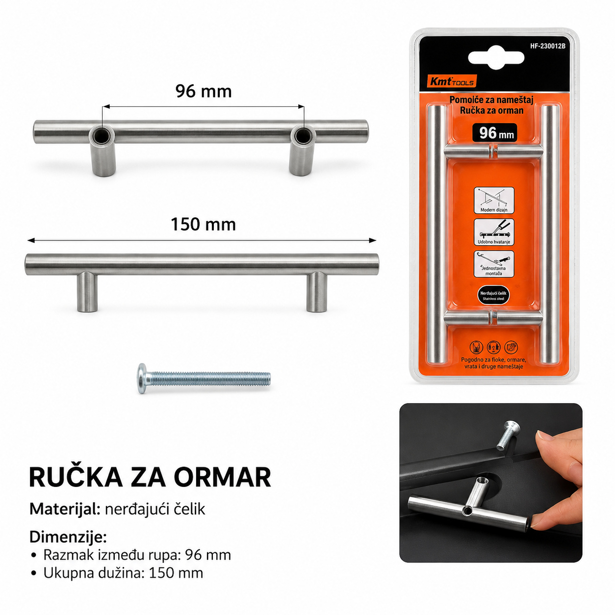 KMT Nerđajući T-hollow ručka 2385873
