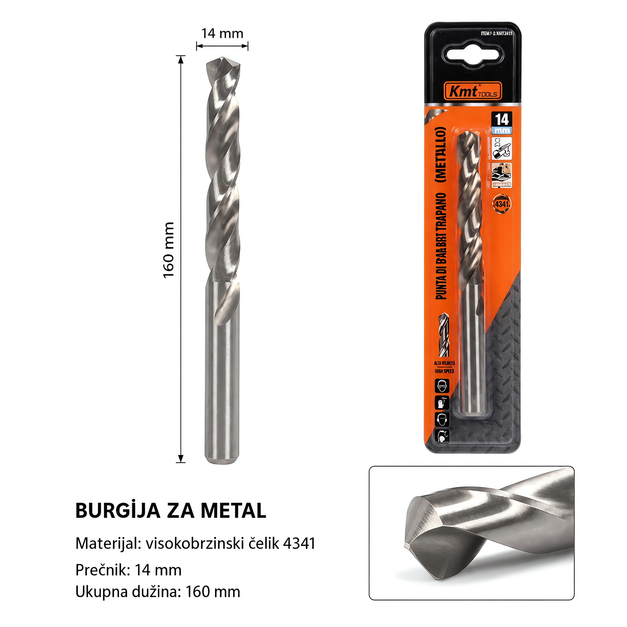 KMT 4341 burgija za metal sa ojačanom ivicom 2385920