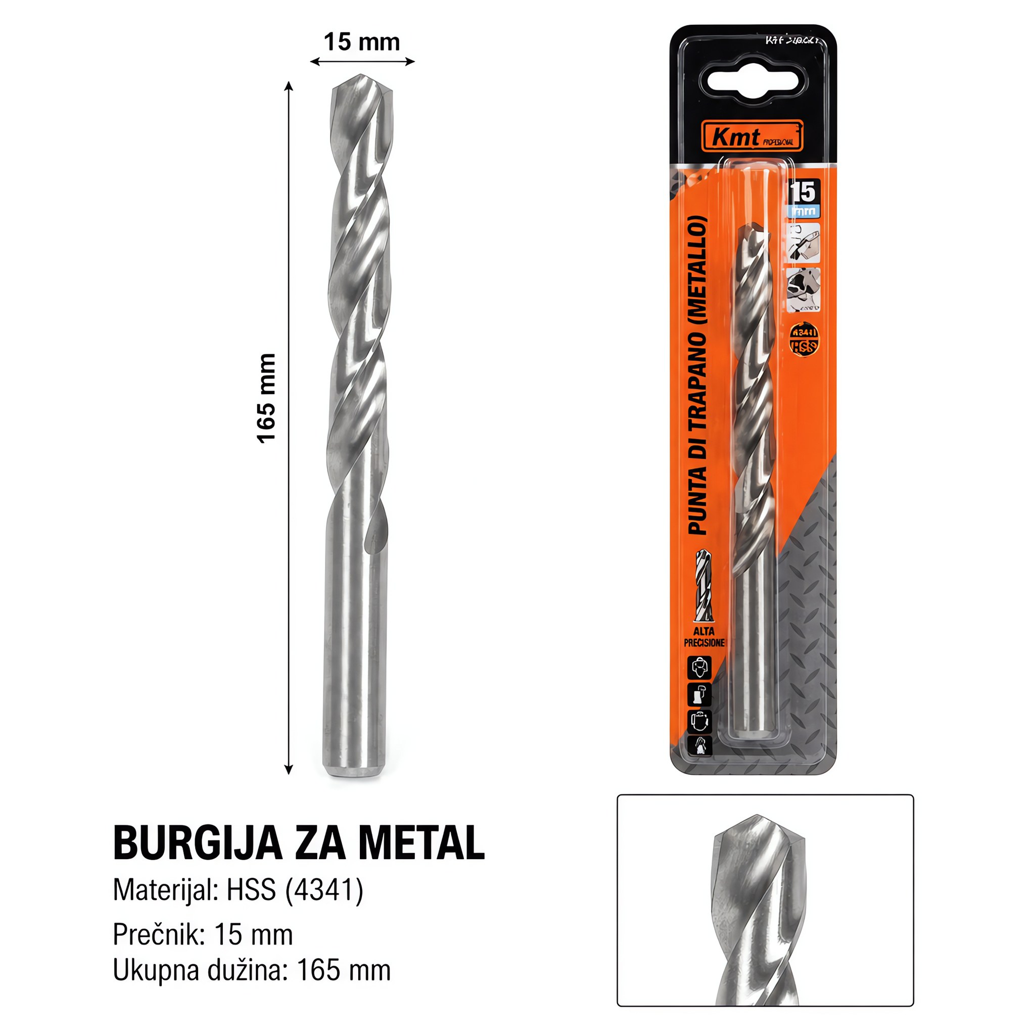 KMT 4341 burgija za metal sa ojačanom ivicom 2385921
