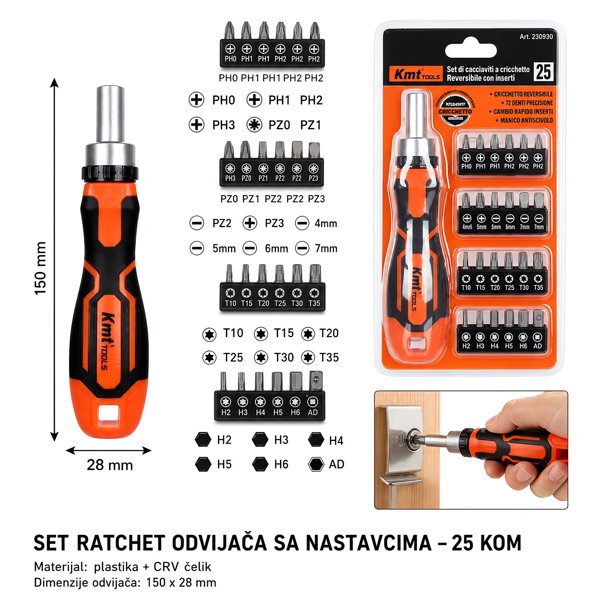 KMT Set zupčastih odvijača 2385930