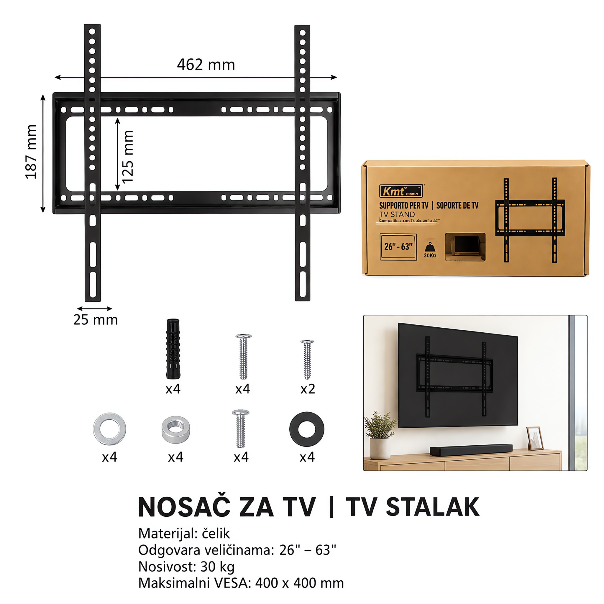 KMT TV postolje fiksno 26-63 inča 2389222