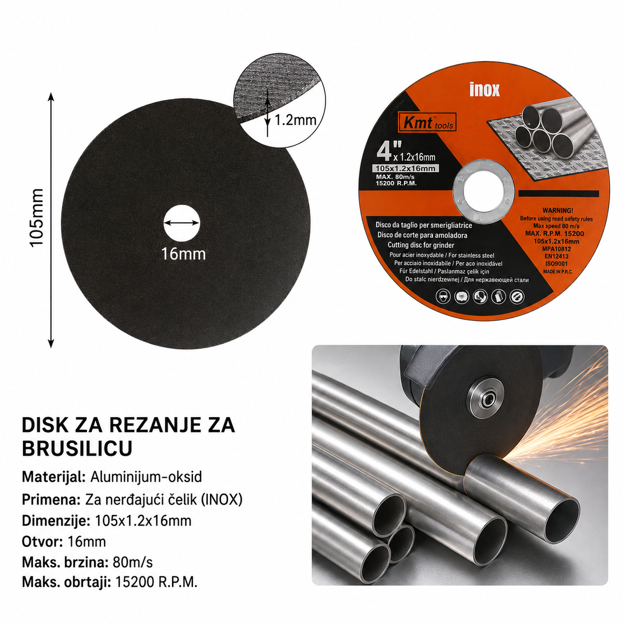 KMT Točak za sečenje nerđajućeg čelika 2389283