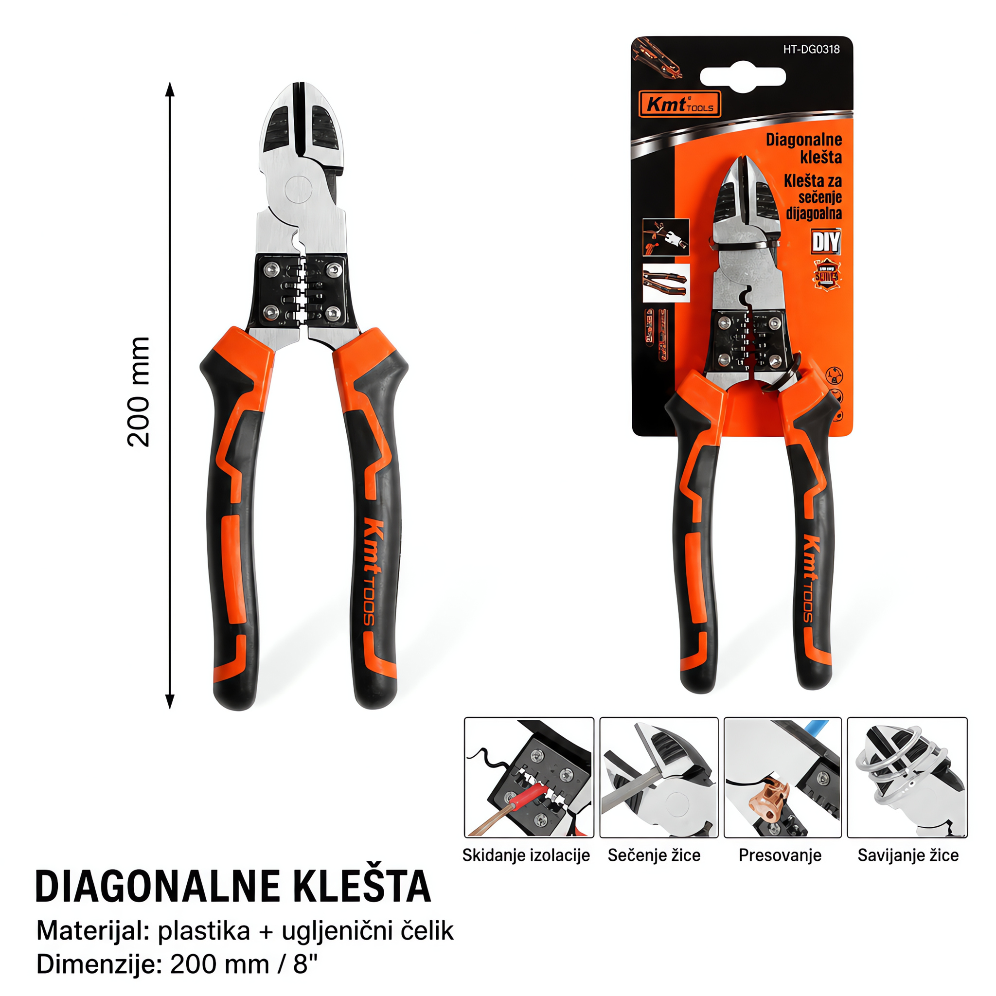 KMT Višenamenske dijagonalne klešta 2389322-A