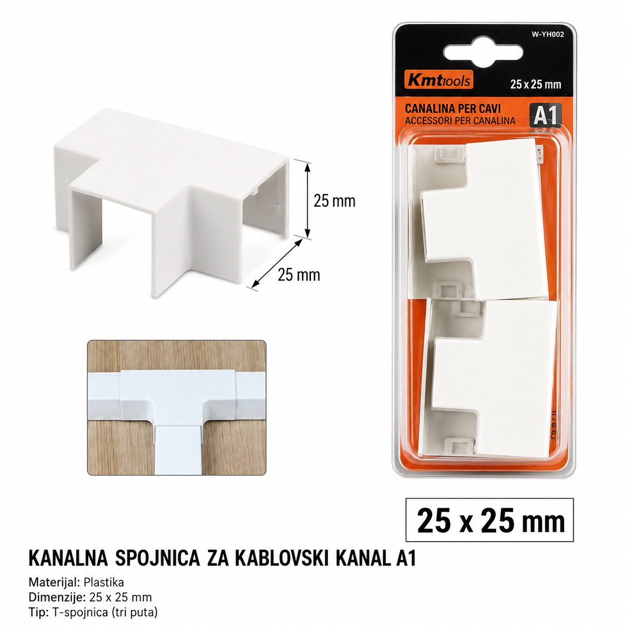 KMT Konektor za kabl-tunk - Trostruki 2389373