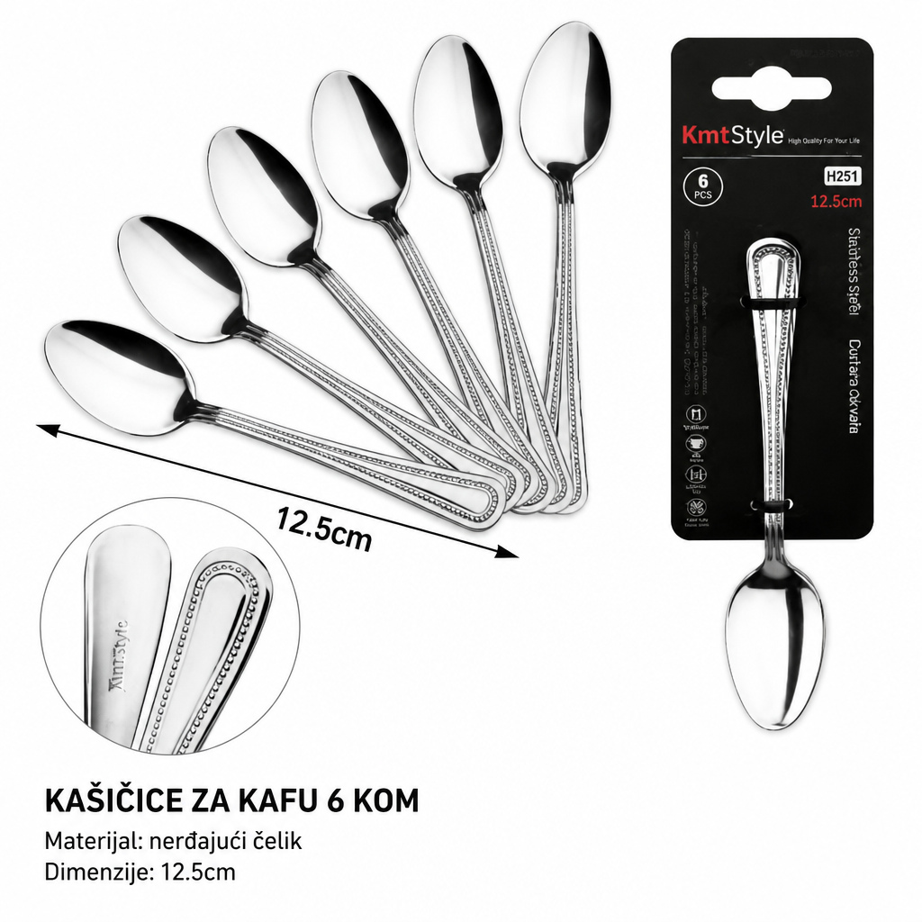 KMT Kašika za kafu sa ručkom od perli 2402962