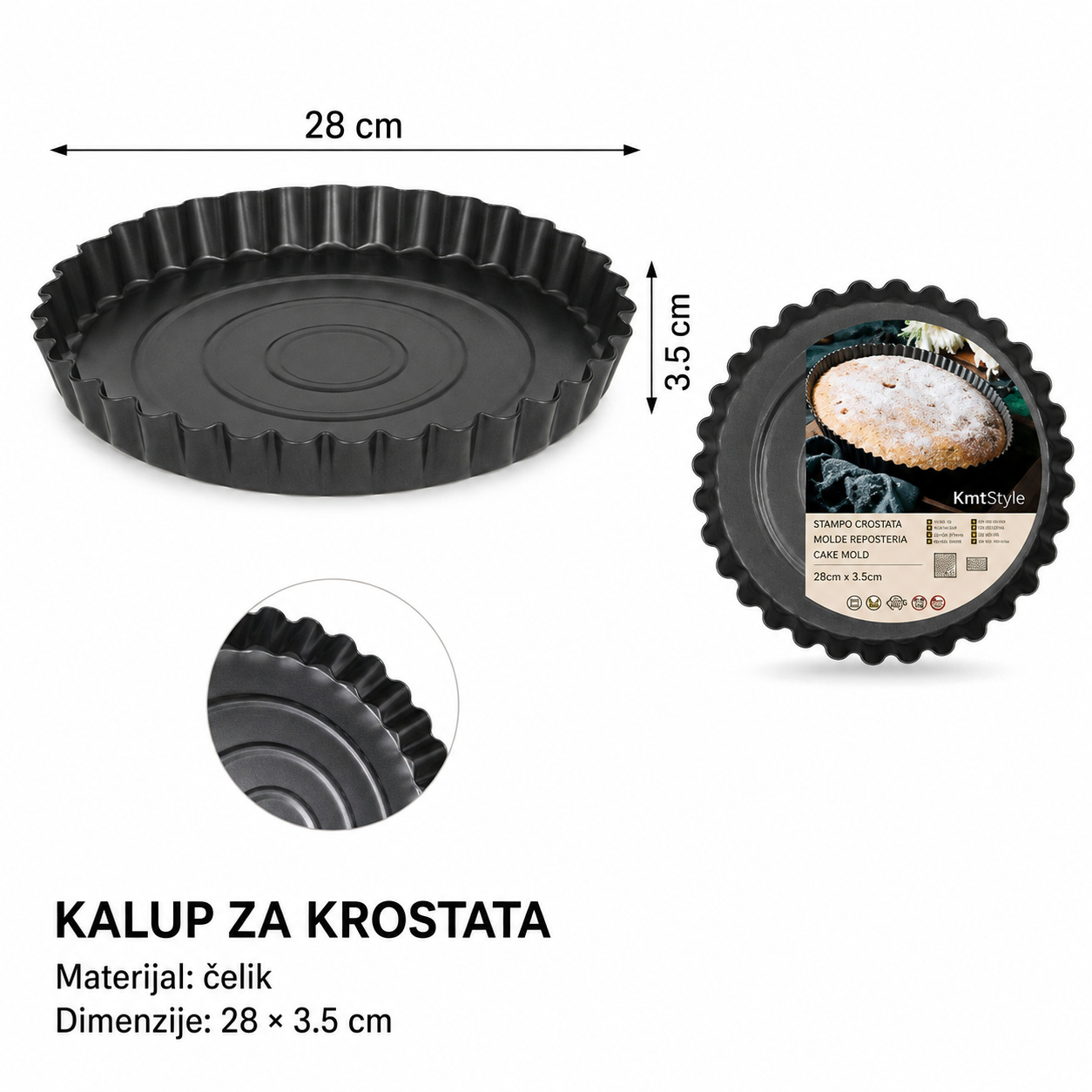 KMT Čipkasti kalup za tortu sa isečenim ivicama 2406124