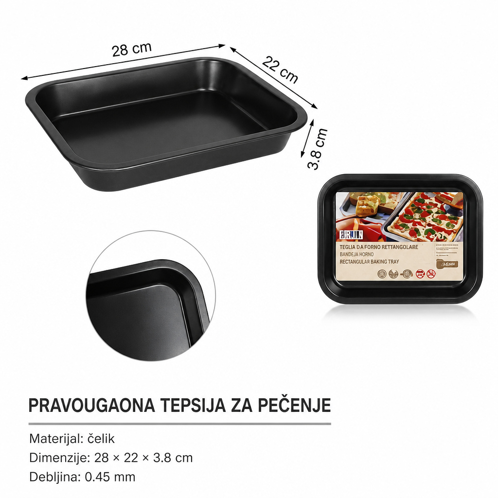 KMT Pravougaona duboka kvadratna ploča 2406144