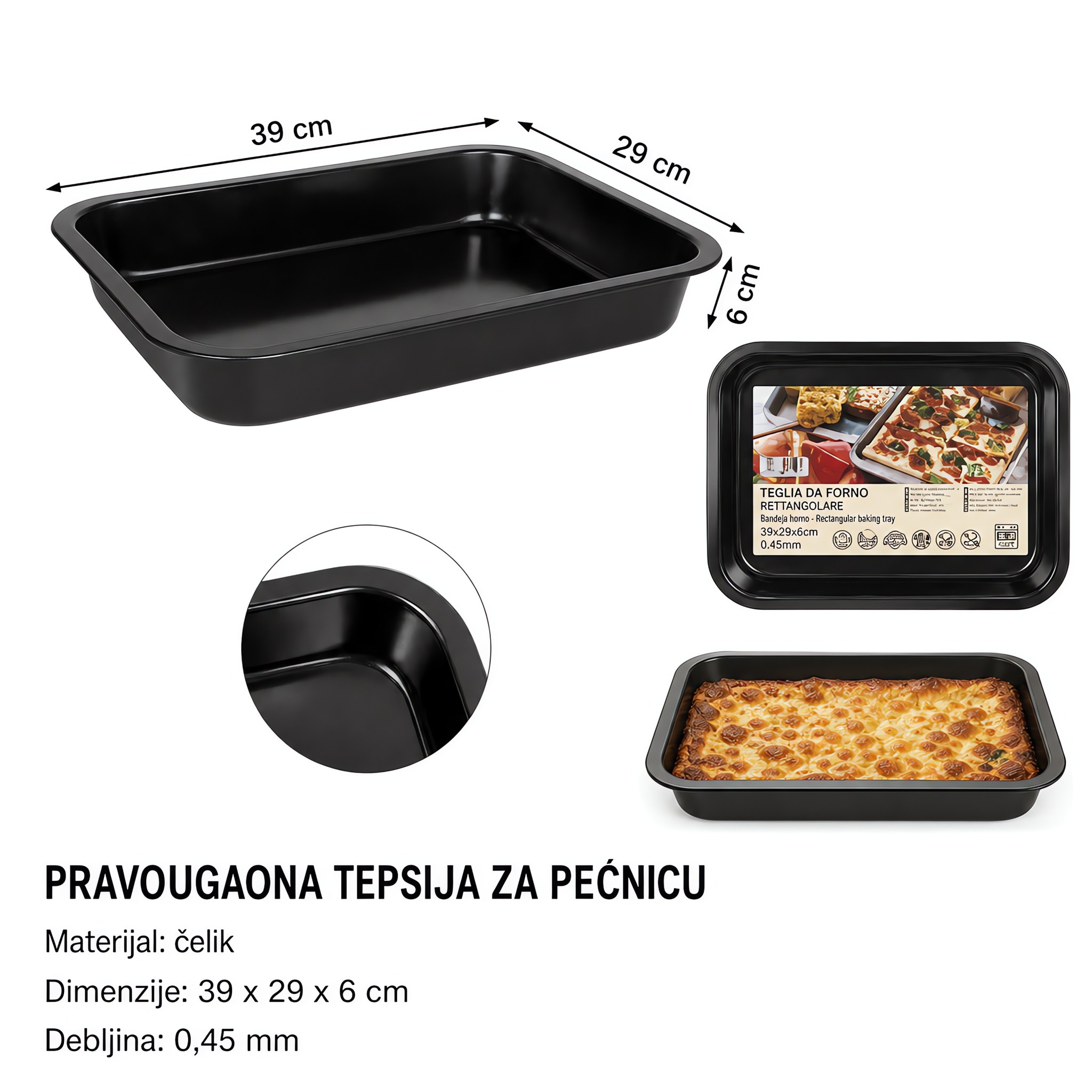 KMT Pravougaona duboka kvadratna ploča 2406149