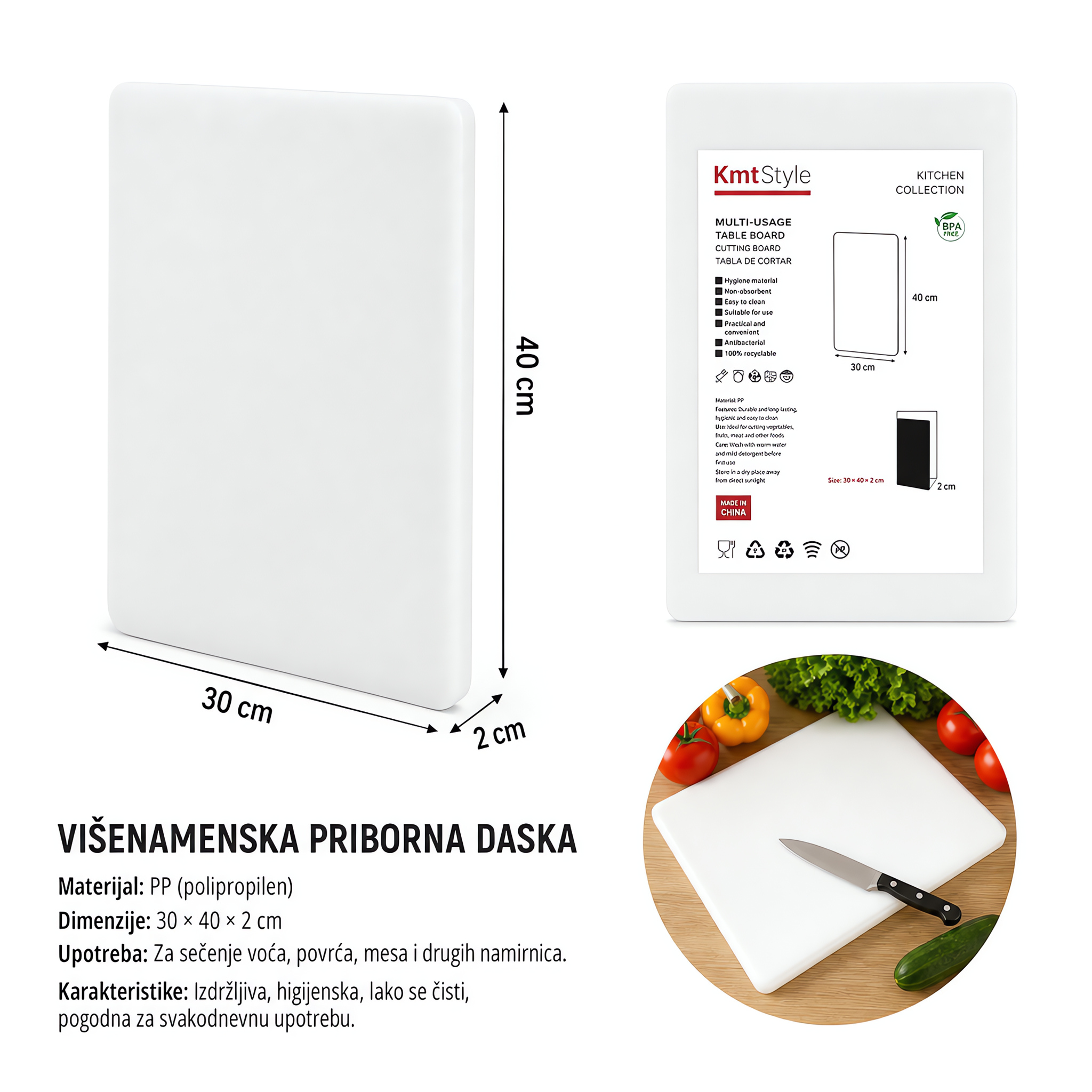 KMT plastična daska za sečenje 2406424