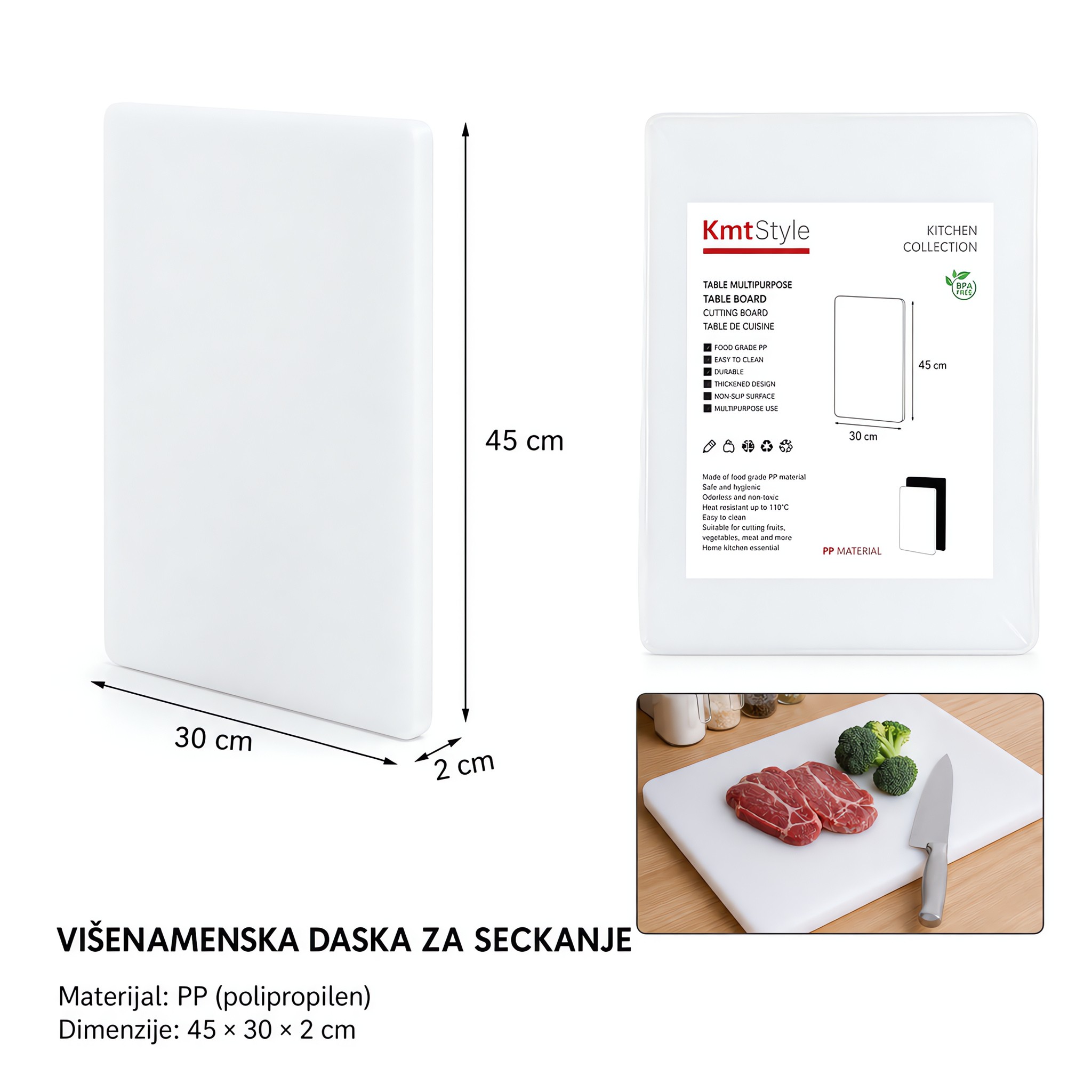 KMT plastična daska za sečenje 2406425