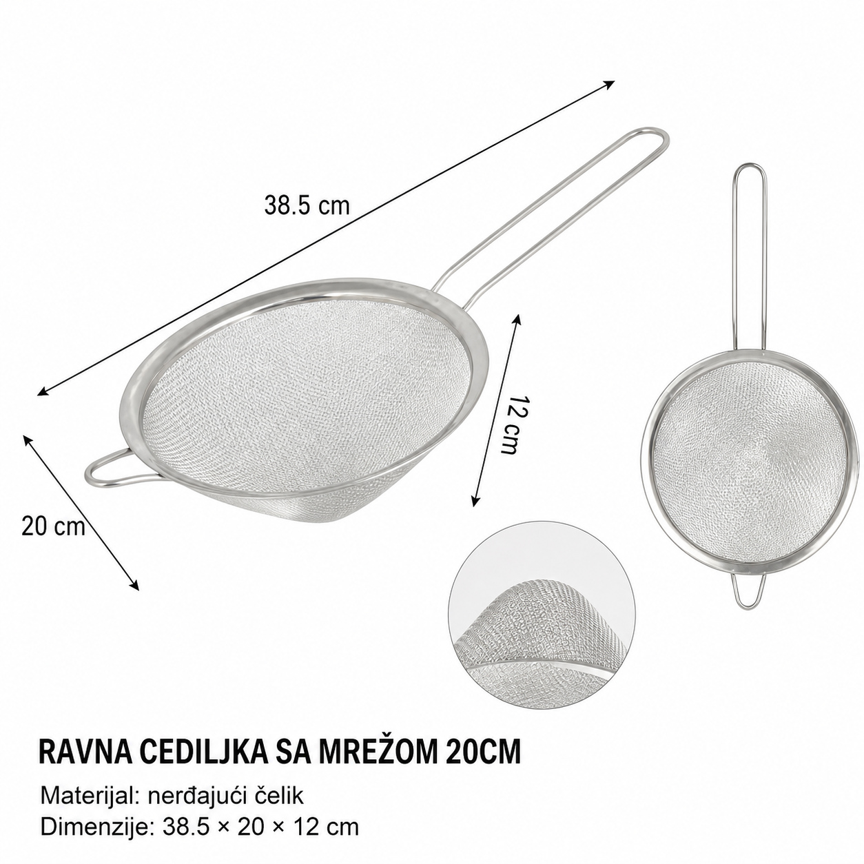 KMT Konusni filter sa ravnim dnom sa ručkom 2406545