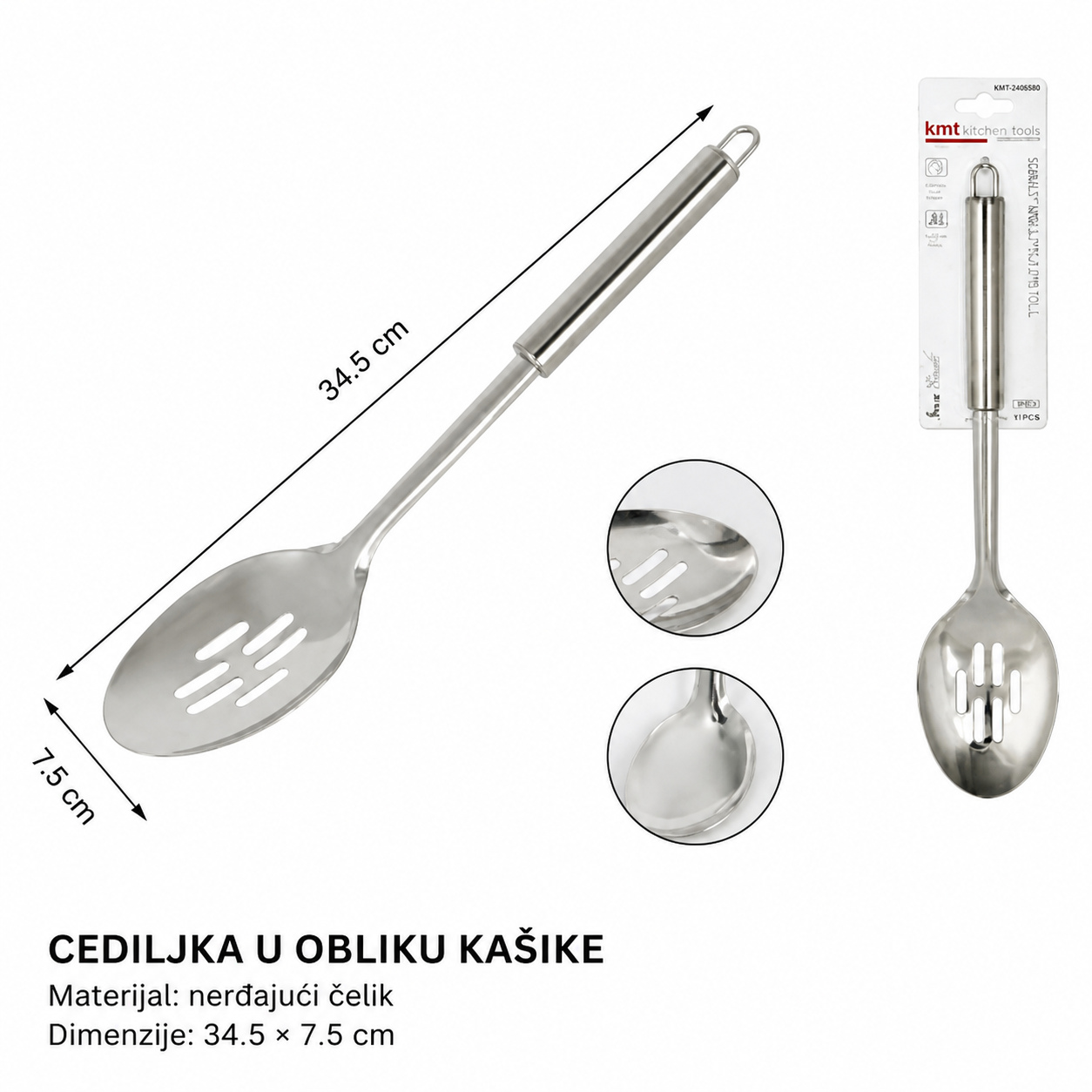 KMT Okrugla drška od nerđajućeg čelika 2406580