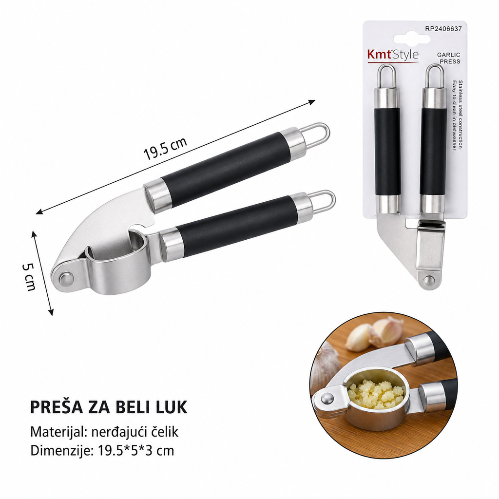 KMT Presa za beli luk sa crnom ručkom 2406637