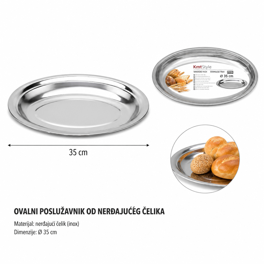 KMT Ovalna posuda od nerđajućeg čelika 2406730