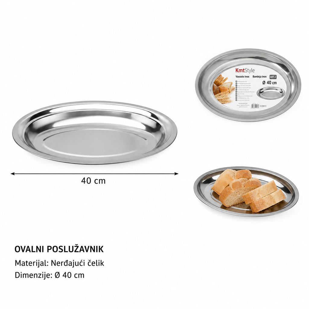 KMT Ovalna posuda od nerđajućeg čelika 2406731