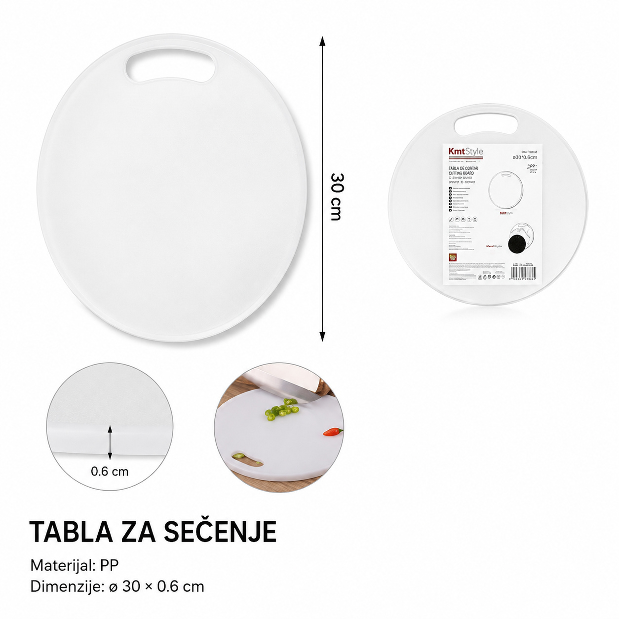 KMT Okrugla plastična daska za sečenje 2406786