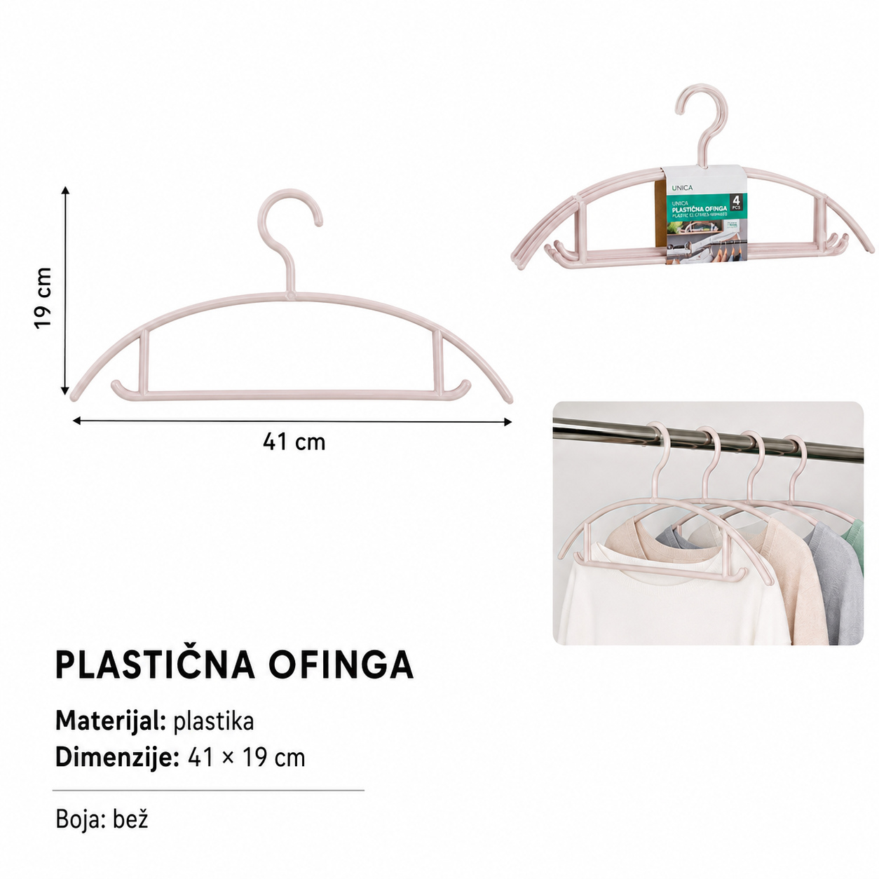 KMT plastične vešalice 2406900