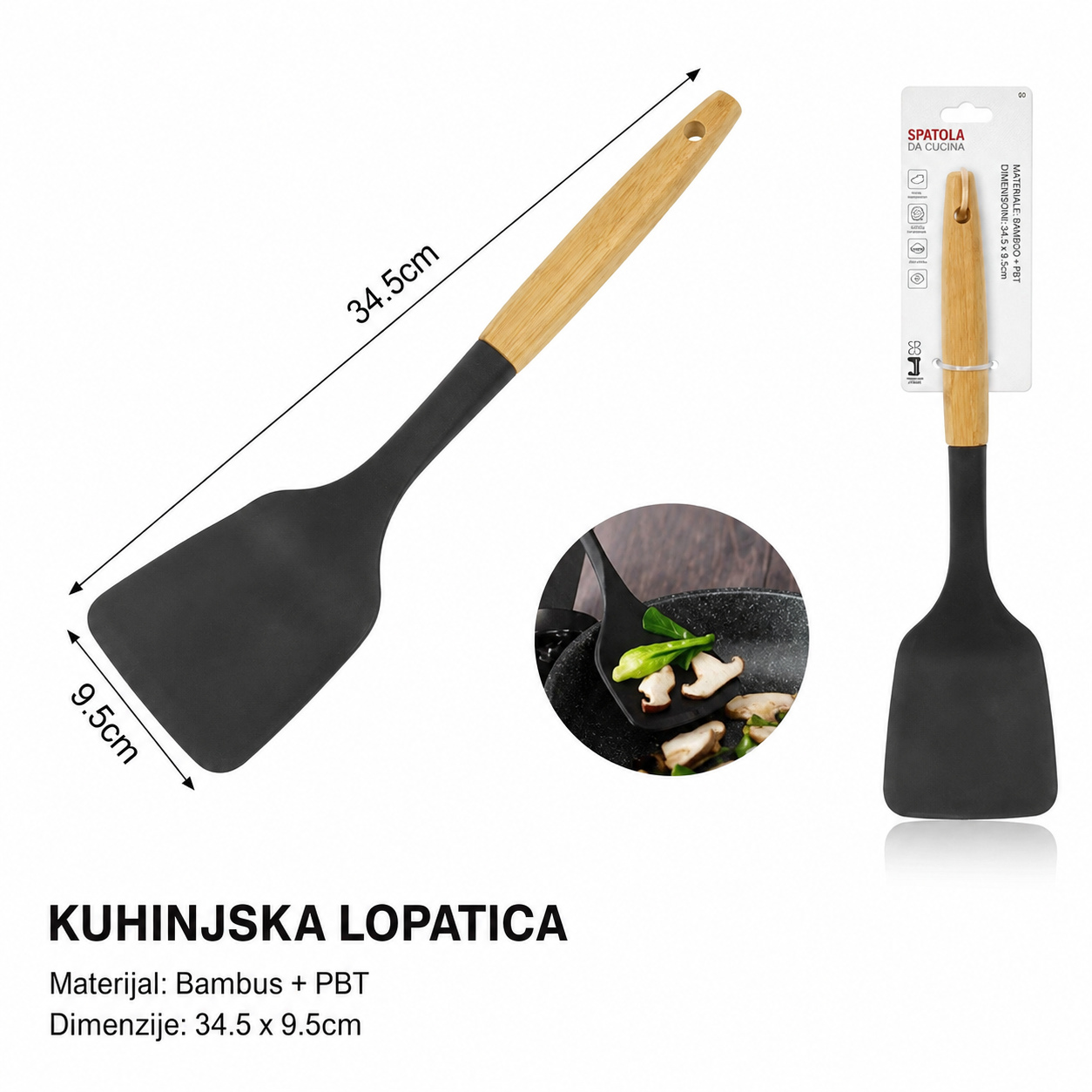 KMT Bambusova drška za lopaticu 2406963