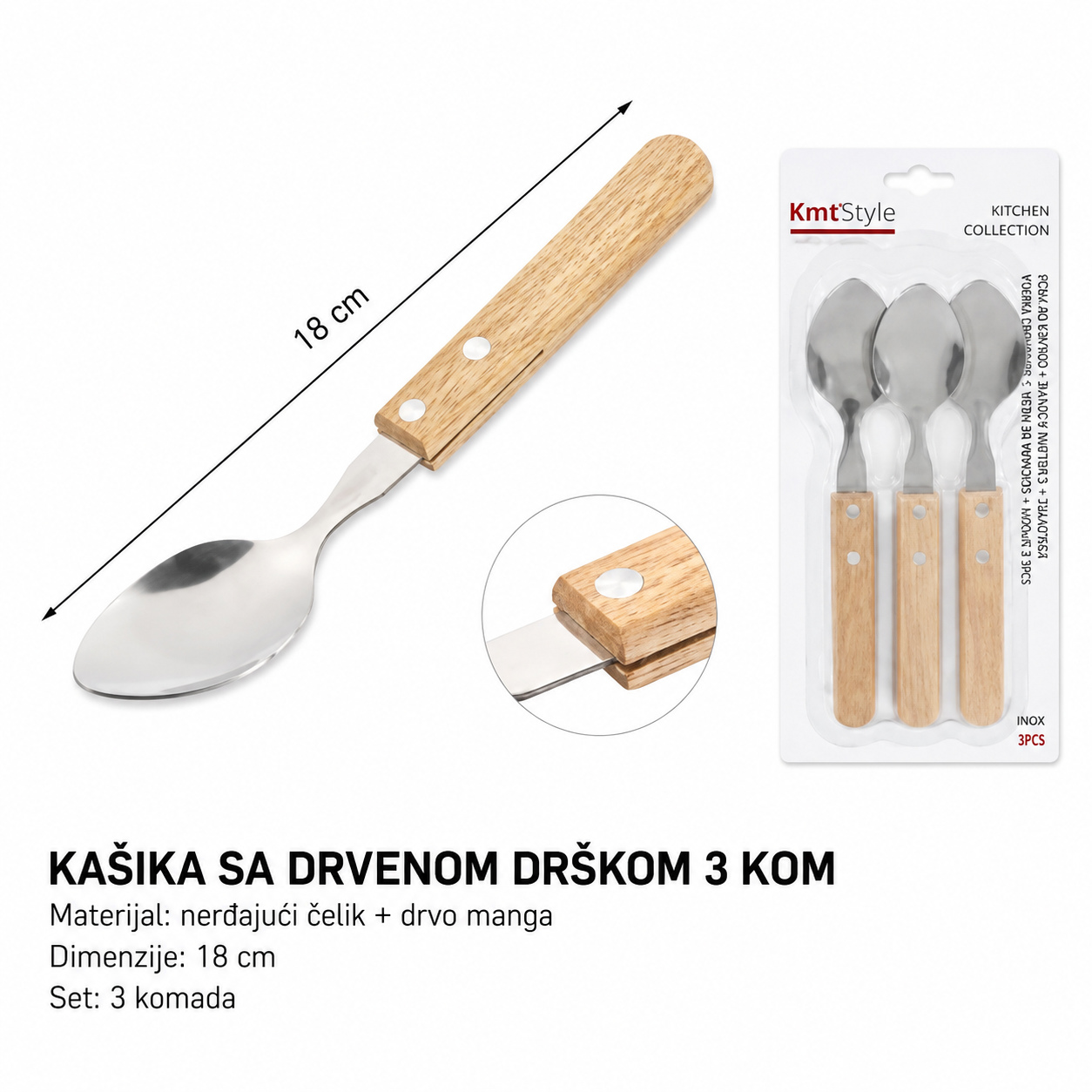 KMT Drvena drška 2407178