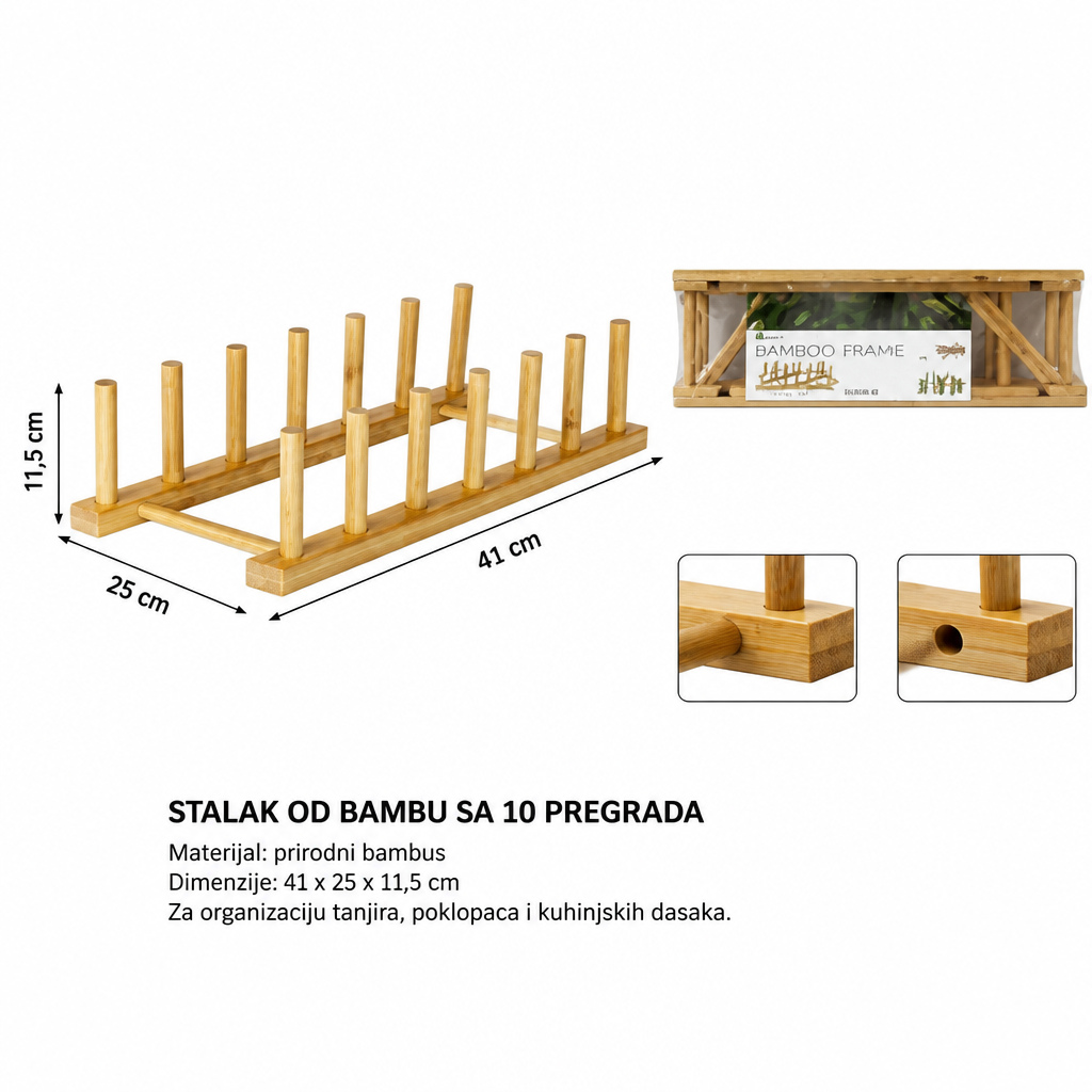 KMT bambus stalak sa šest pregrada 2407341