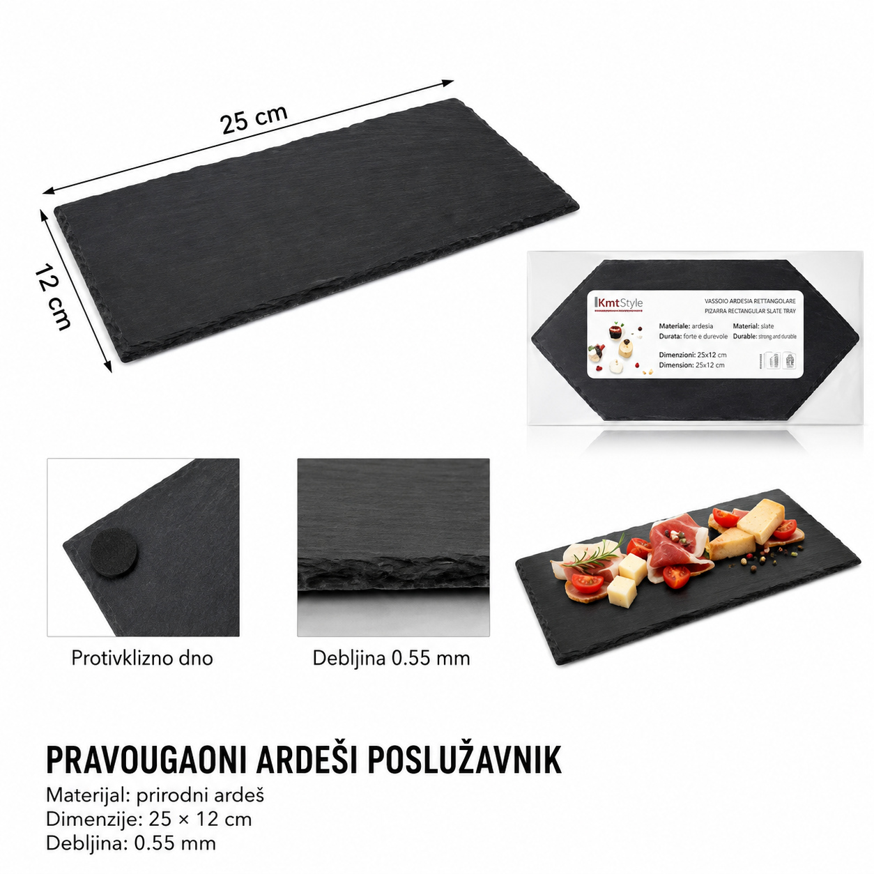KMT Pravougaoni podmetač od škriljevca 2407350