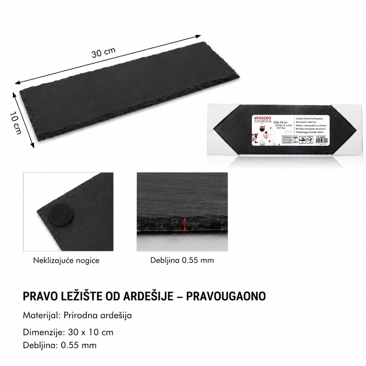 KMT Pravougaoni podmetač od škriljevca 2407351
