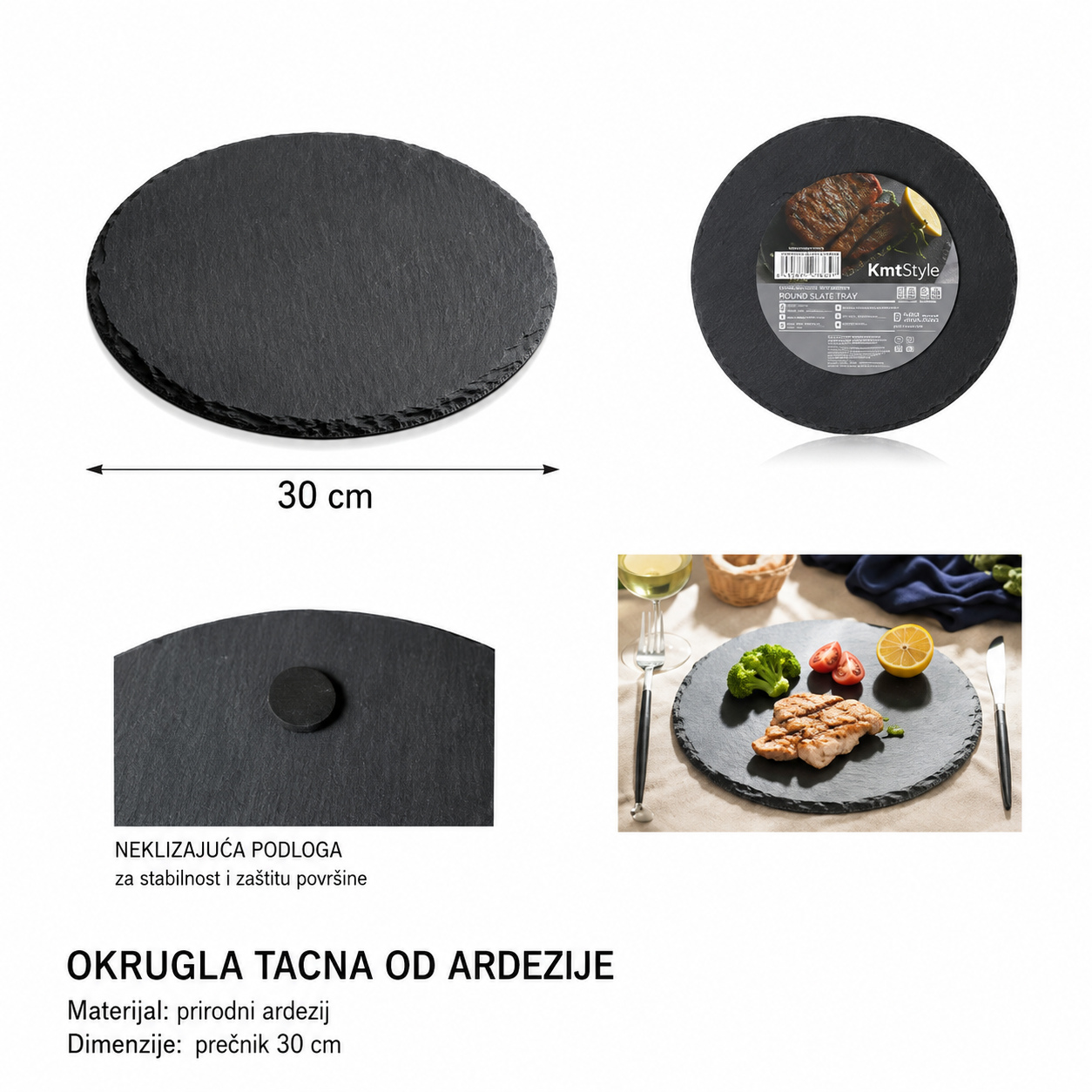 KMT Podmetač od okruglog škriljevca 2407362