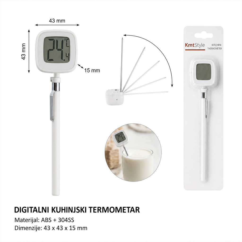 KMT Elektronski termometar sa rotirajućom glavom 2407472