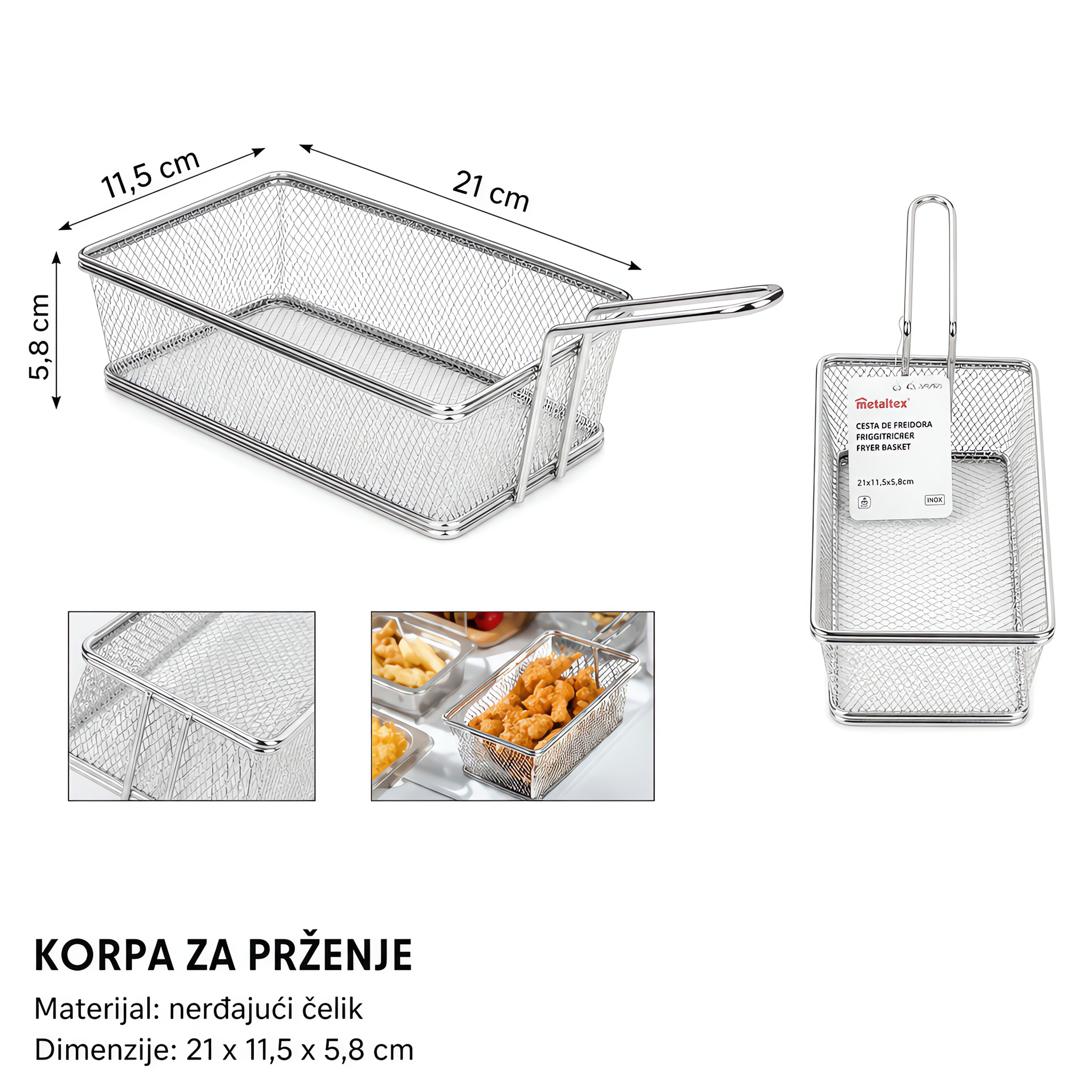 KMT Veliki pravougaoni friteza košara 2407691